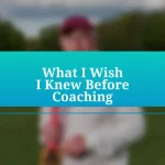 What I Wish I Knew Before Coaching